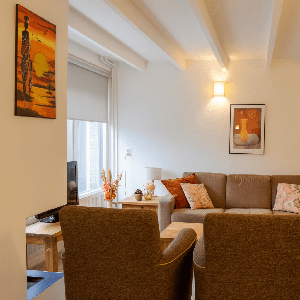 Gemeubileerde geschakelde woning in groene omgeving — volledig ingericht foto 2