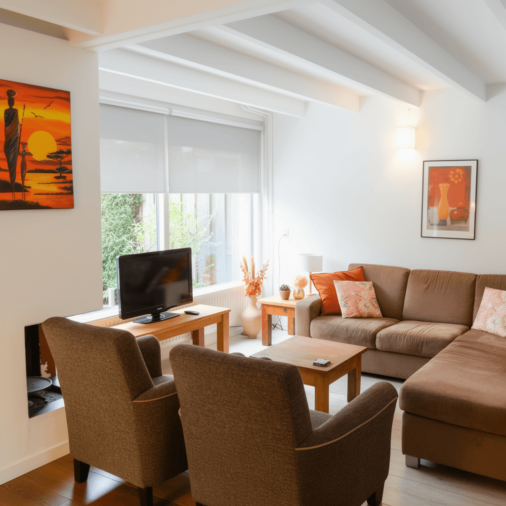 Gemeubileerde geschakelde woning in groene omgeving — volledig ingericht foto 4